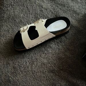 Women's White Slide Sandals